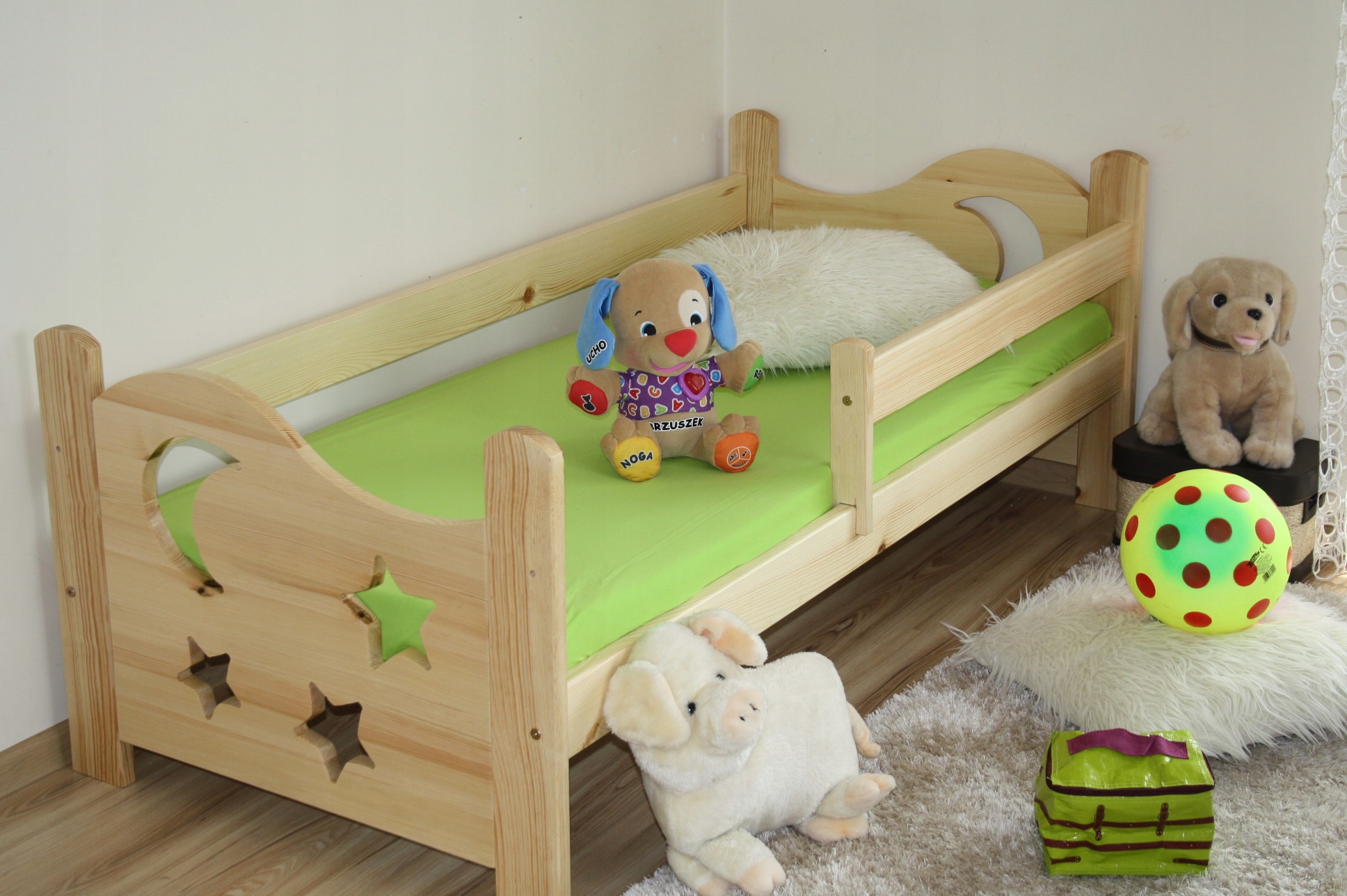 ŁÓŻKO DZIECIĘCE 70X160 SOSNOWE +STELAŻ SEWERYN Marka Maxi-Drew