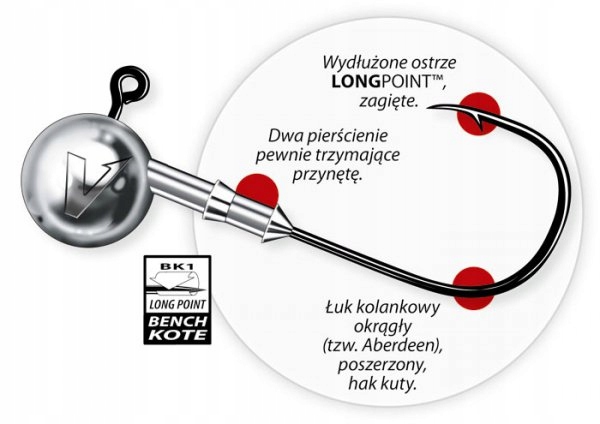 Dragon Główki Jigowe V-Point Viper 3/0 17,5g