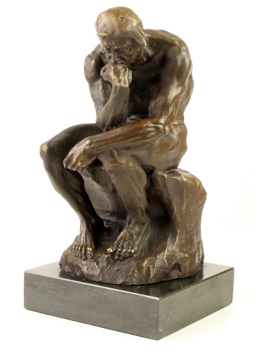 Myśliciel Rzeźba Auguste Rodin Brąz Sygnatura KL 13129971827