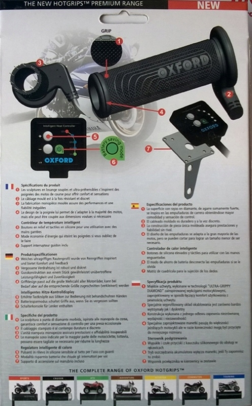 OF692 PODGRZEWANE MANETKI OXFORD PREMIUM SPORT V8 Part manufacturer Oxford