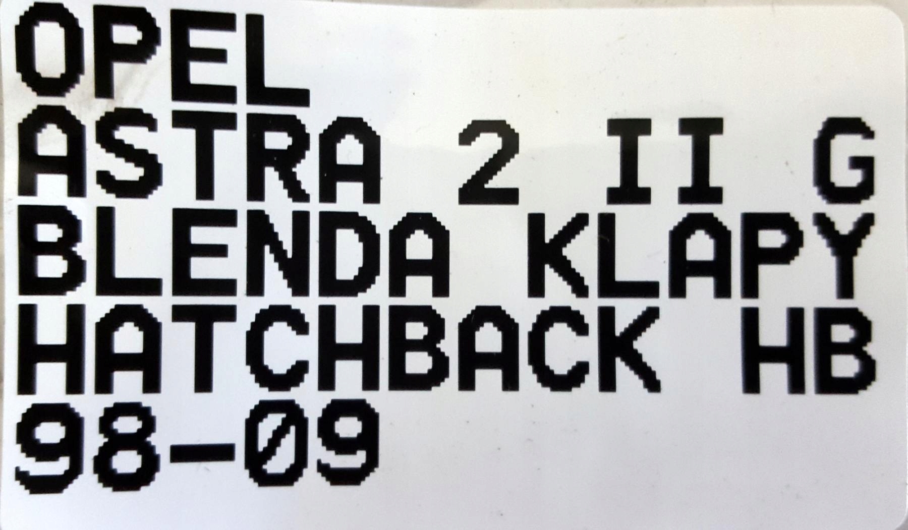 BLENDA LISTWA KLAPY TYŁ OPEL ASTRA 2 II HB Producent części Opel OE