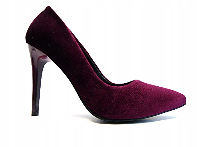 Boty Sala Simon 37 fialové lodičky s plyšem, elegantní, nádherné lodičky