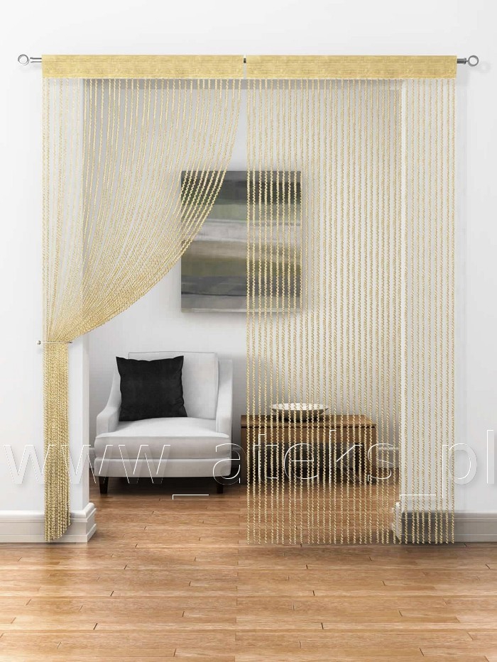 FIRANKI FIRANY MAKARONY ŚWIDERKI 150x160 *15 kolor Materiał poliester