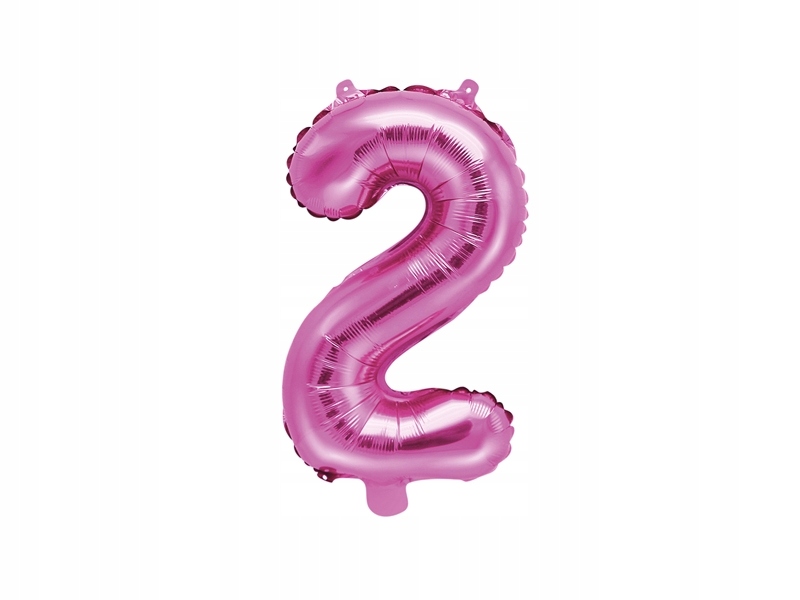 

Balon Foliowy cyfra różowa "2" ,35 cm