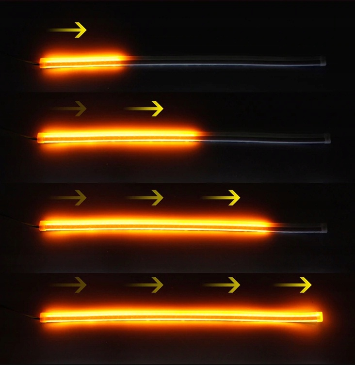 SWIATLA DRL LED PLYWAJACY KIERUNKOWSKAZ DYNAMICZNE Strength 10000 h