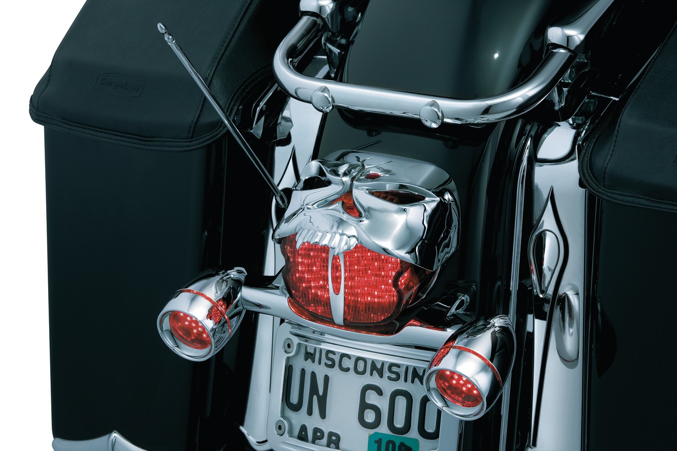 HARLEY DYNA SOFTAIL ELECTRA XL SKULL NA LAMPE STOP