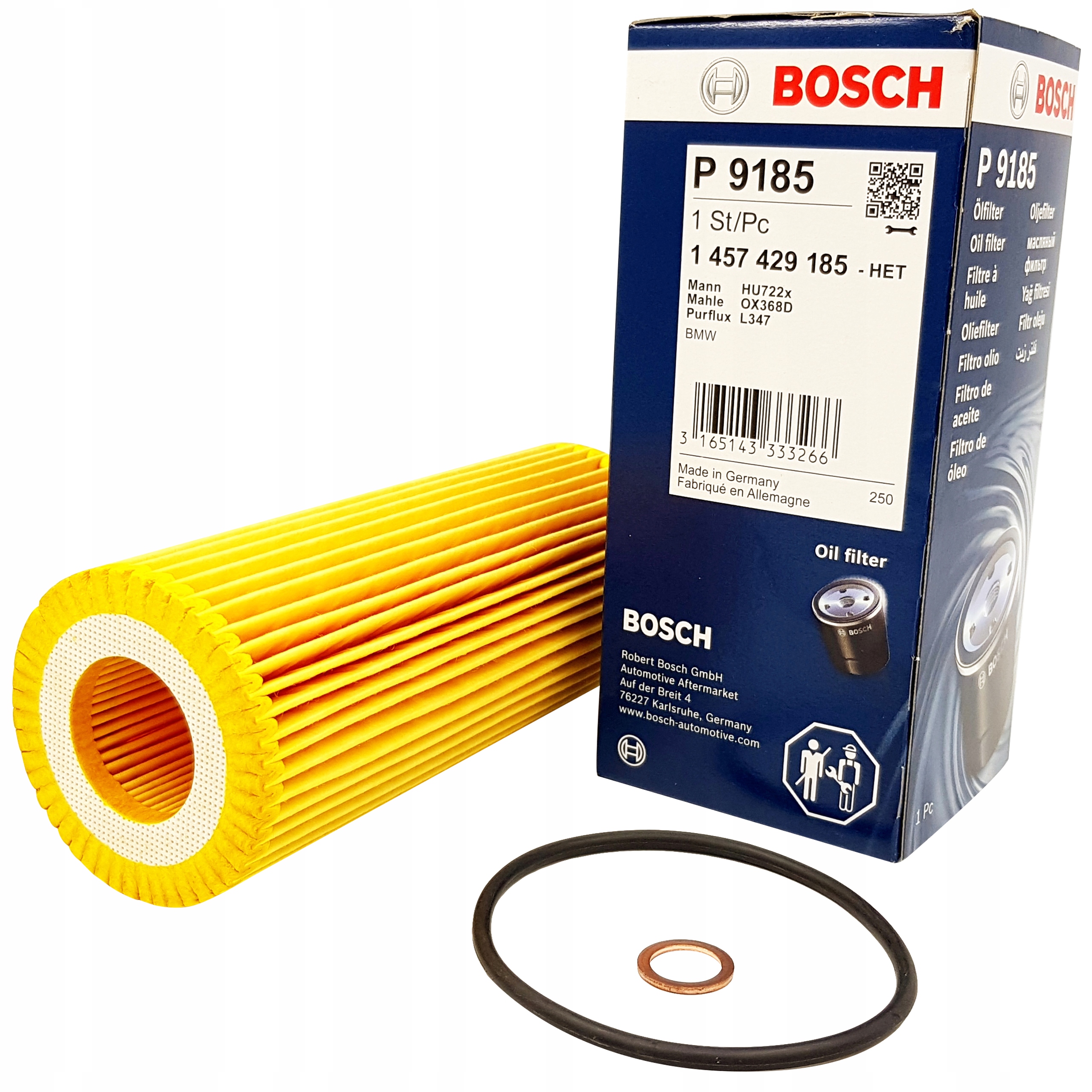 

Bosch Filtr Oleju Bmw 1 E87 118D 120D OE649/7