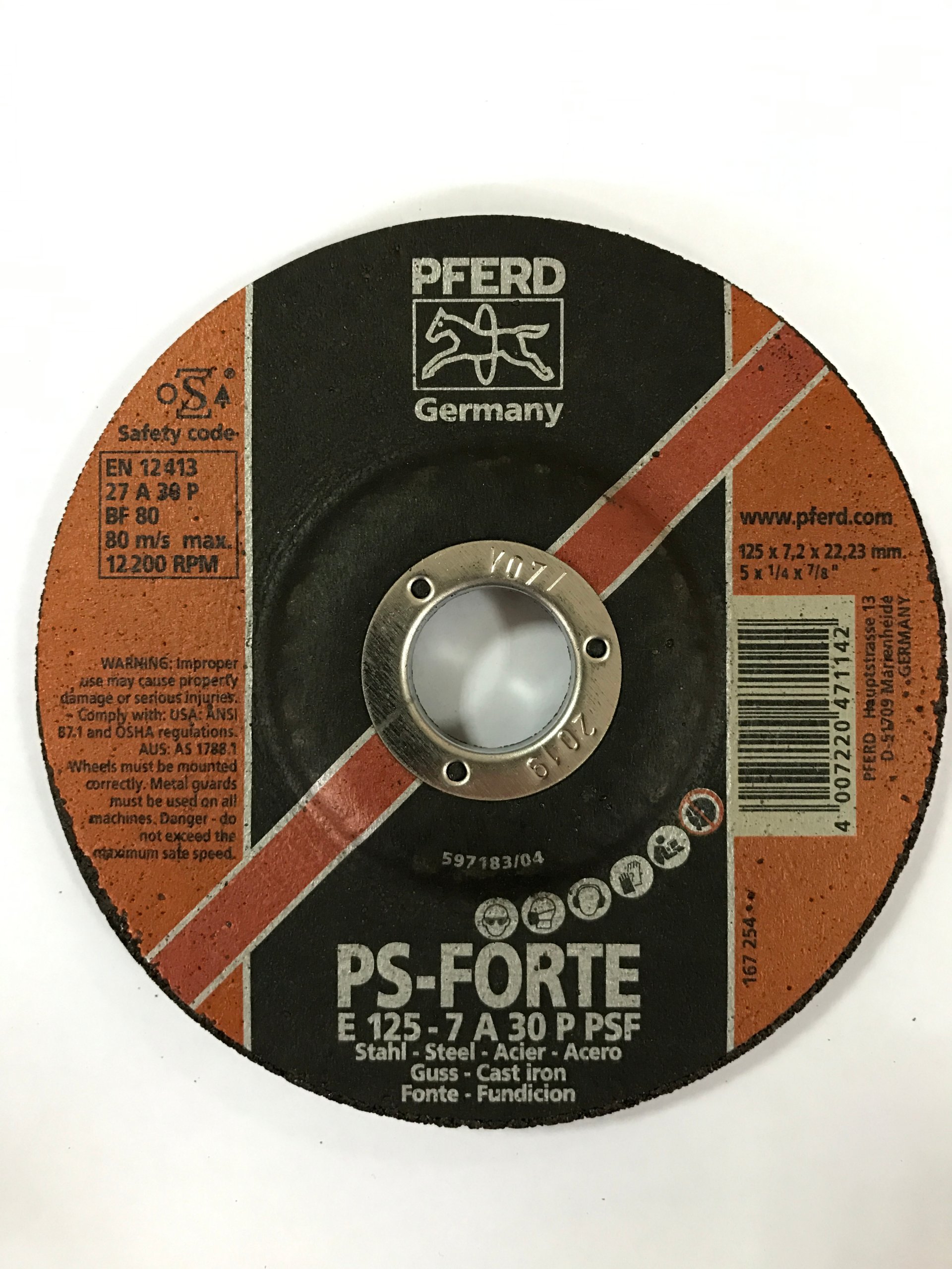 

Pferd Tarcza Do Szlifowania Stali Metalu 125x7 mm