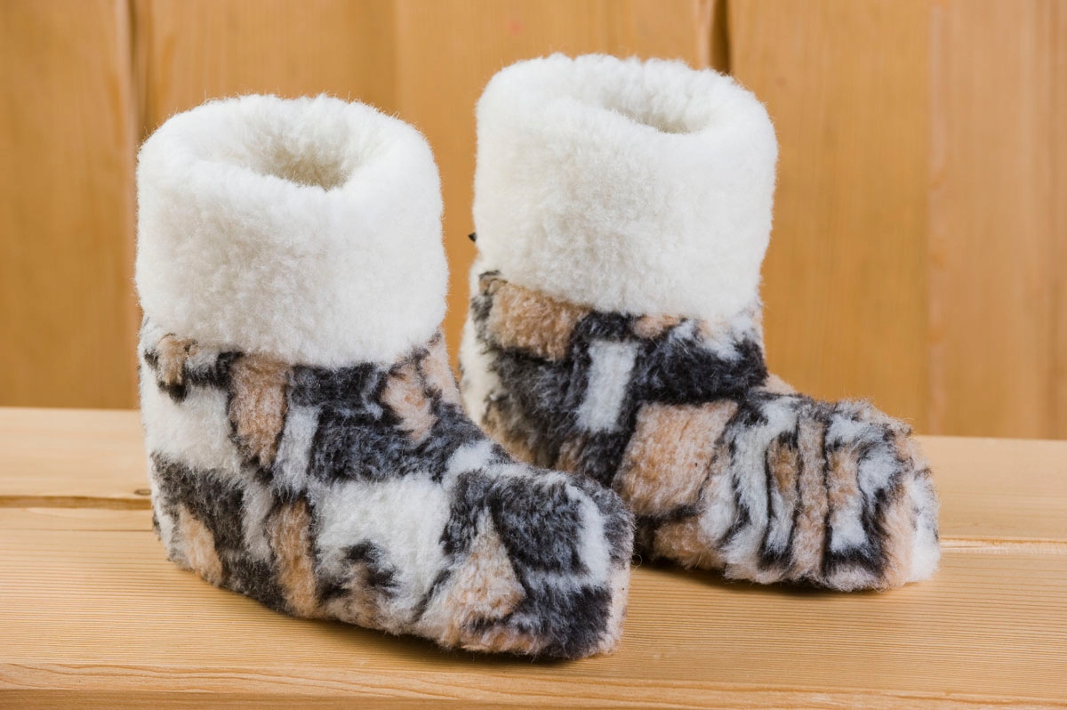 Bambosze, kapcie wełniane MERYNOS rozmiar 38 Rozmiar 38