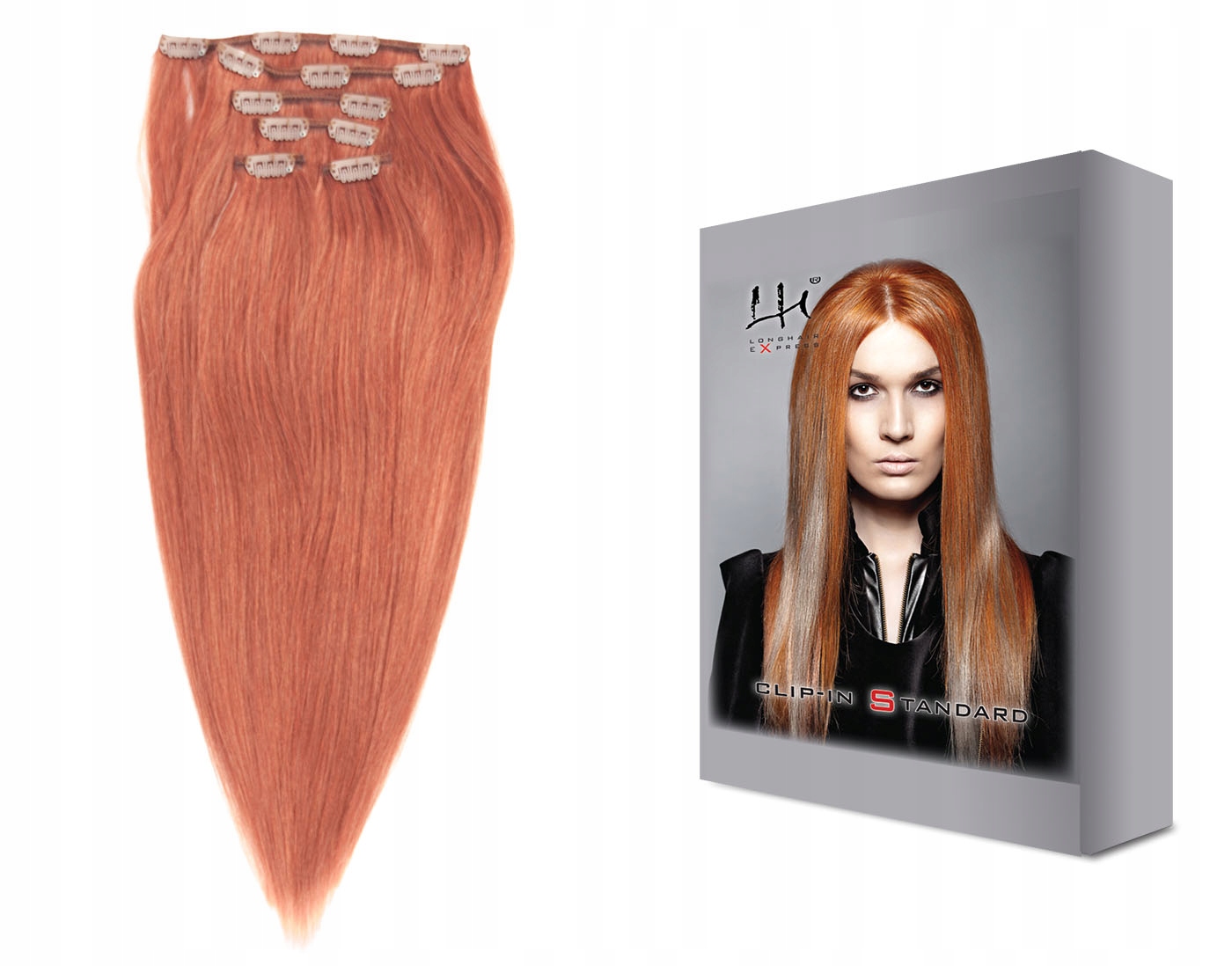 #350 40-45 cm 6dílná sada přírodních vlasů