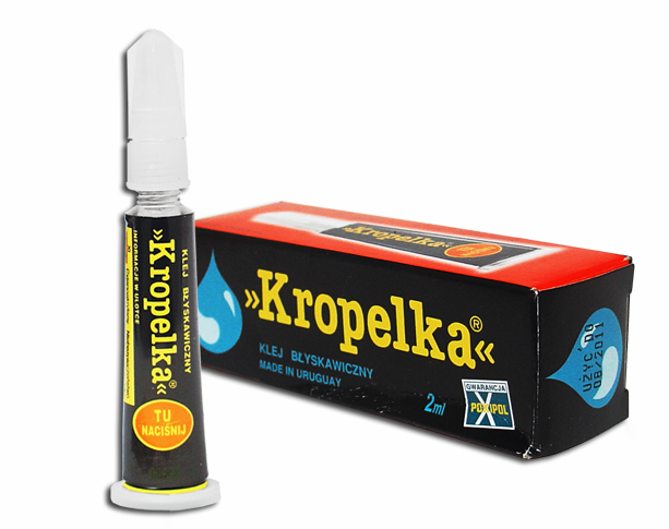 

Klej kropelka 2ml/tuba /błyskawiczny,szybkowiążacy