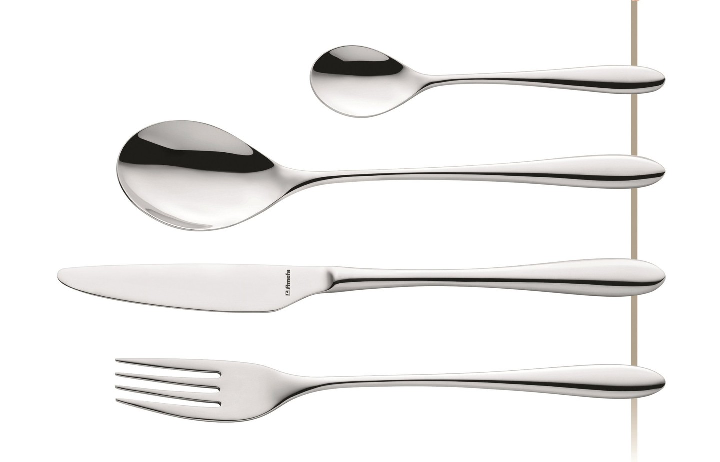 AMEFA 24 SZTUĆCE KOMPLET 1120 CUBA ZESTAW 6 osób Wykończenie połysk