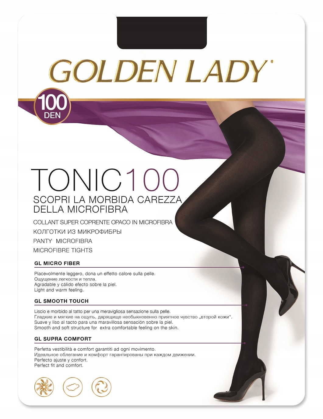 

Rajstopy Tonic 100 den - 2/S - Golden Lady