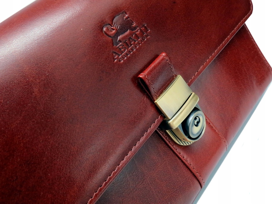 EKSKLUZYWNA SKÓRZANA SASZETKA MĘSKA ABIATTI SKÓRA LICOWA BRĄZOWA ORGANIZER EAN (GTIN) 5904815610223