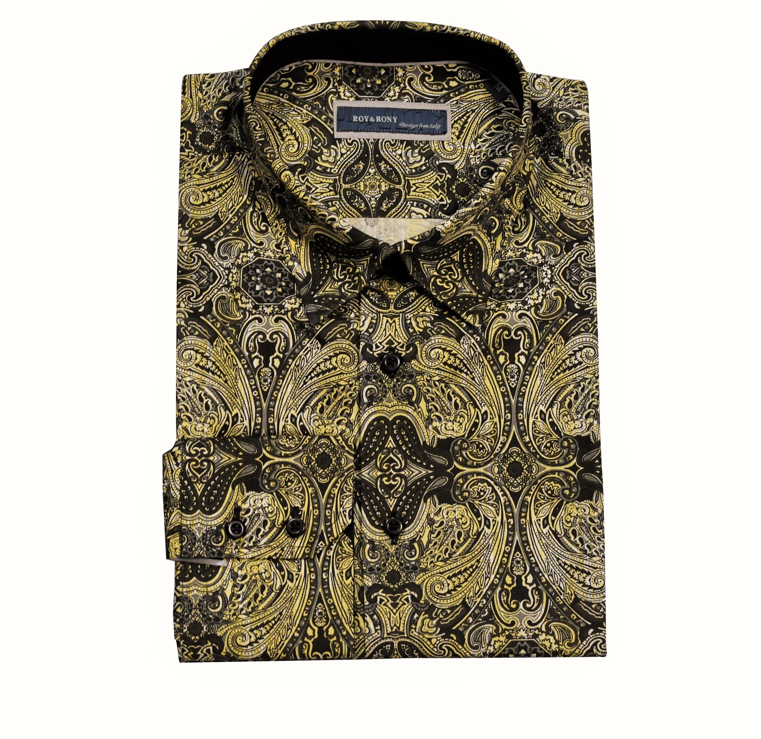 Elegantní pánská košile XL 43/44 vzor paisley, střih slim fit