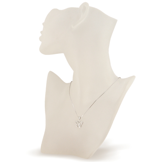 Srebrny ROD. naszyjnik MOTYL, wisiorek i łańcuszek Materiał srebro