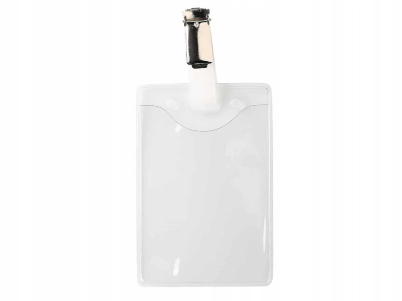 

Pionowy identyfikator klips holder oprawka 7x10