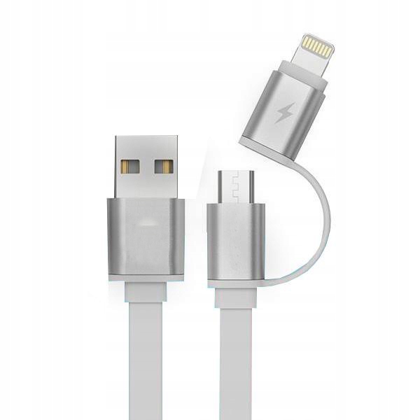 

Kabel Przewód 2IN1 Micro Usb Lighting Iphone 100CM