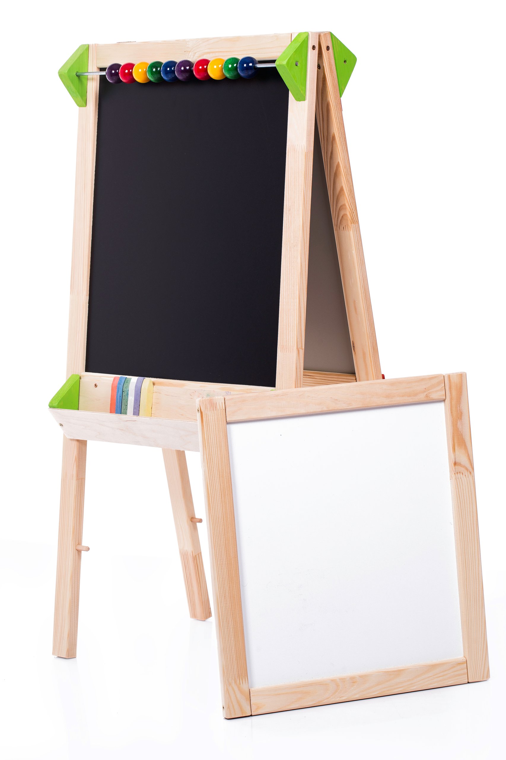 TABLICA DWUSTRONNA KREDOWA MAGNETYCZNA + AKCESORIA Materiał Drewno