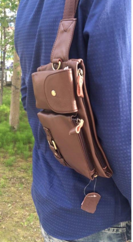 Męska nerka saszetka elegancka Vintage skóra Rodzaje kieszonek brak kieszonek