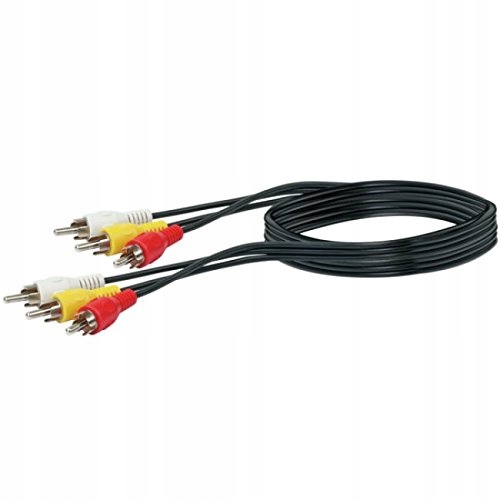 

Kabel Przewód 3xRCA Wtyk Wtyk 5 m Audio-video