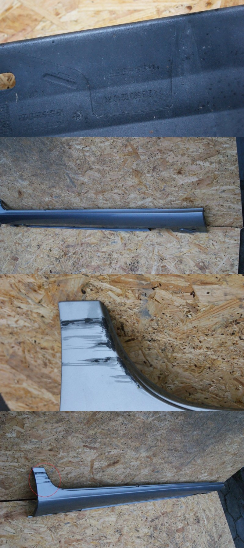 MERCEDES CLS 218 threshold right moulding cap