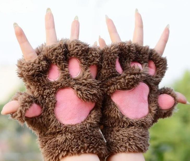 RĘKAWICZKI MITENKI KOCIE ŁAPKI WIECZÓR PANIEŃSKI Rozmiar uniwersalny