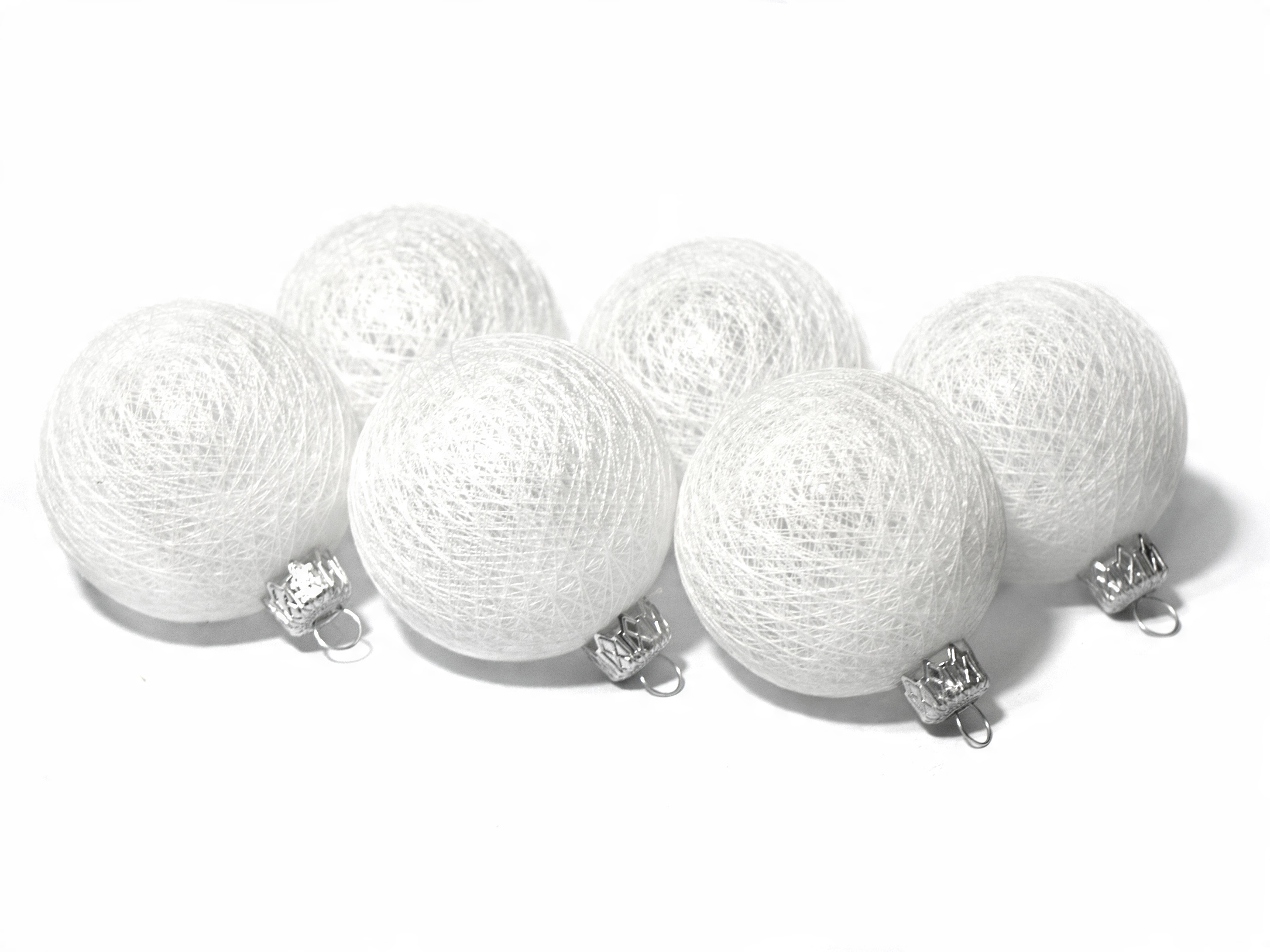

Cotton Bombki Na Choinkę Cotton Ball 6szt Kpl.
