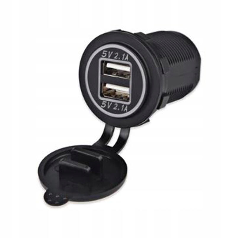 

Usb 5V 4.2A Gniazdo Samochodowe Ładowarka 12-24V W
