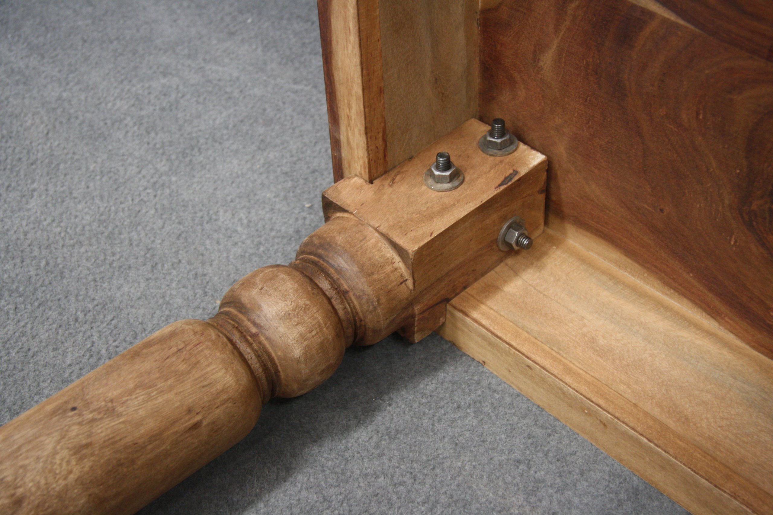 Stół Drewniany Palisander 160 cm Krzesła LEEDS Materiał blatu drewno