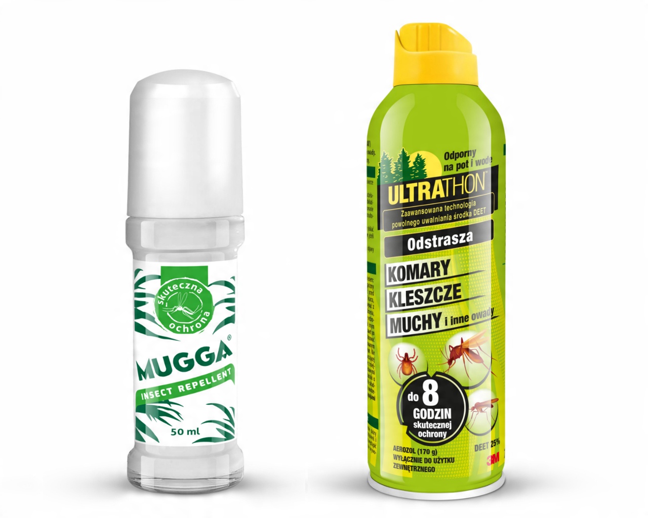 

Zestaw Na Komary Ultrathon Spray Mugga Roll-on