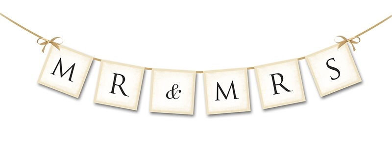 

Baner Weselny Ślubny Napis Mr&mrs Wesele 77CM