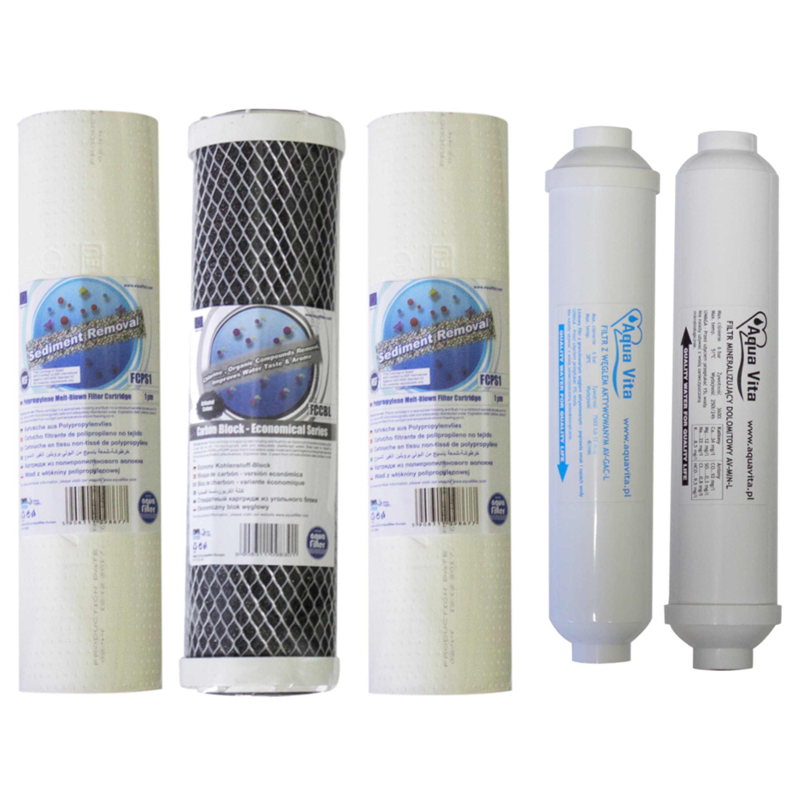 

Zestaw Wkładów Serwis Filtr Wody Osmoza Ro Af Av