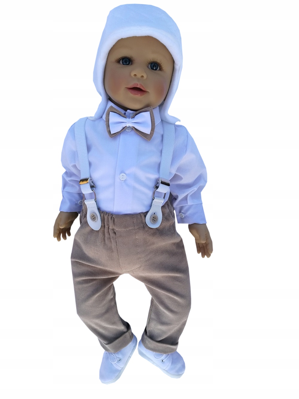 Ubranko do chrztu z kurtką chrzest chłopca R62 Kolor biały