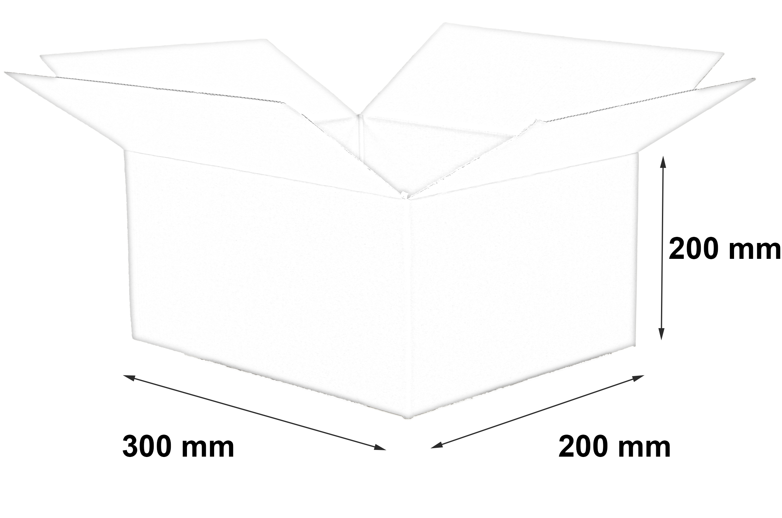 PUDŁO 300x200x200 mm PUDEŁKO KARTON 3W 50 szt Wysokość zewnętrzna 20 cm