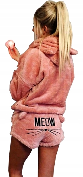 

Ciepła pluszowa piżama meow rozm. S (K192)