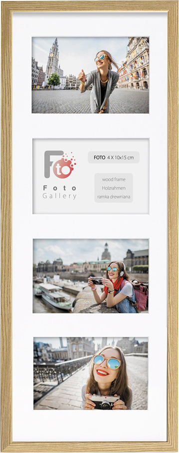 

Foto Galeria Na 4 Zdjęcia A6 10x15 CM Ramka Dębowa