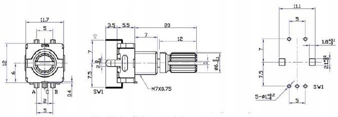 Enkoder potencjometr impuls cdr500 cdr2005 (4686) Rodzaj wieloobrotowy