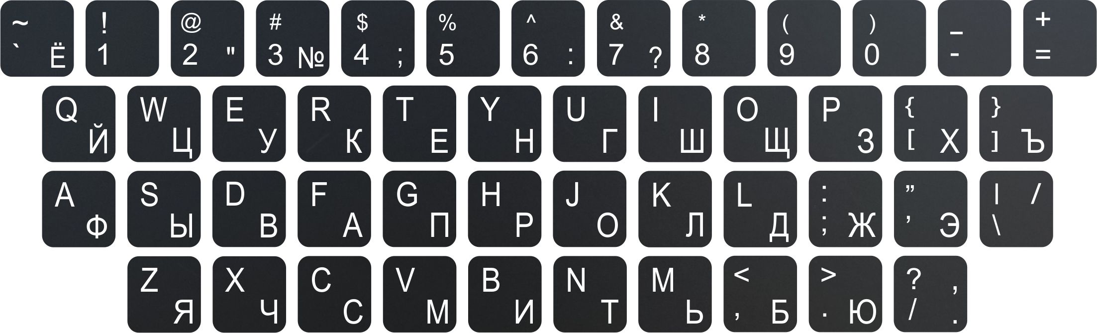 QWERTY клавиатура раскладка русско-английская