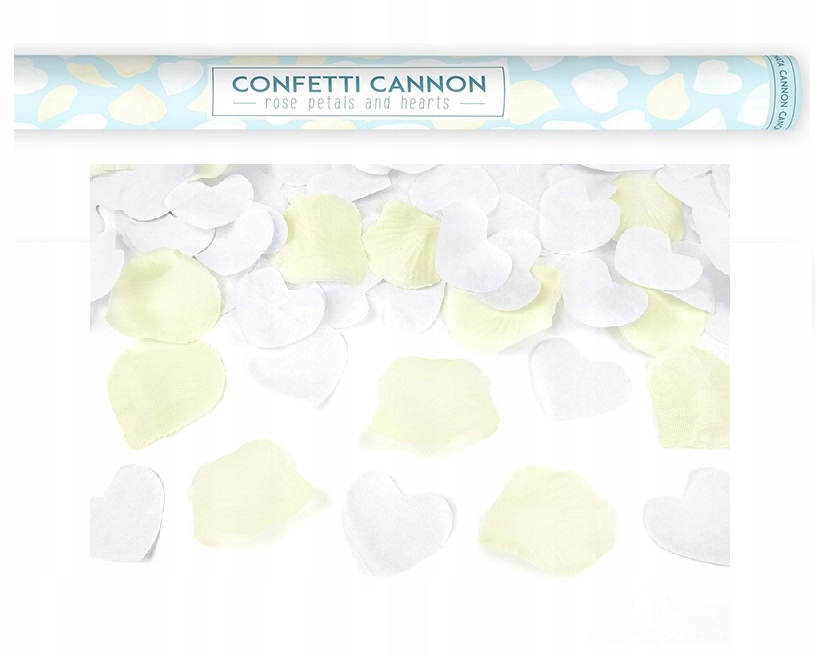 Tuba tuby z serduszkami czerwone serca ŚLUB 60cm Kod producenta tuby strzelajace wystrzałowe konfetti