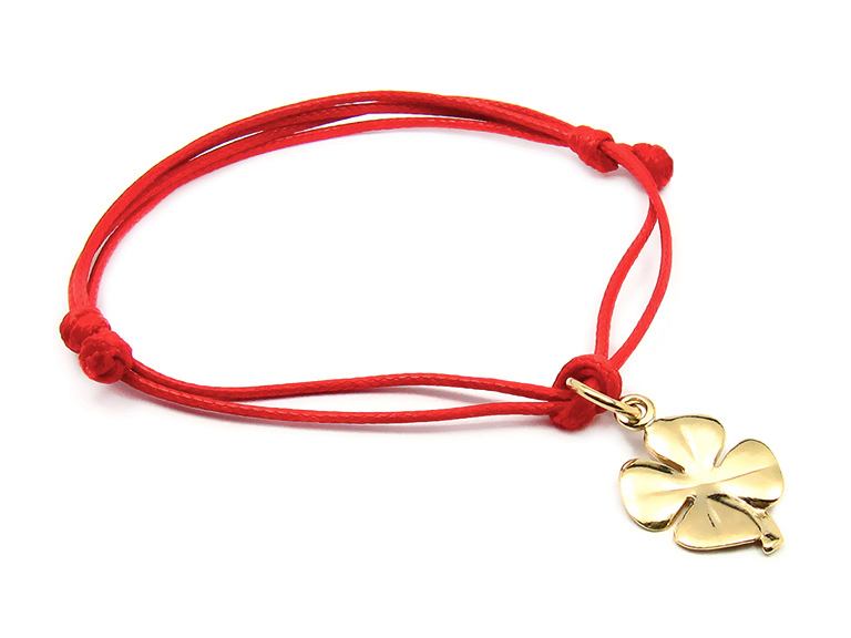 

Bransoletka Sznurkowa Charms Koniczynka Srebro 925