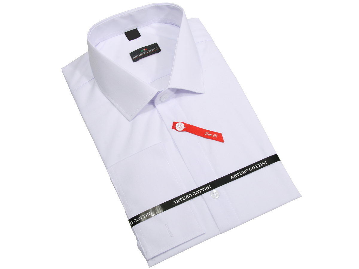 

Koszula Biała Gładka 46 176-182 Slim Fit