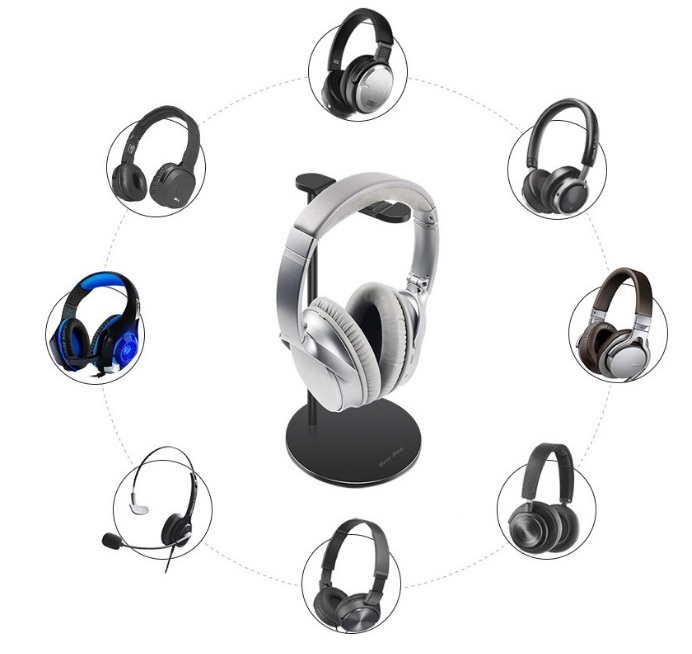 NEW BEE STAND STOJAK NA SŁUCHAWKI ALUMINIUM SILVER Marka Inna