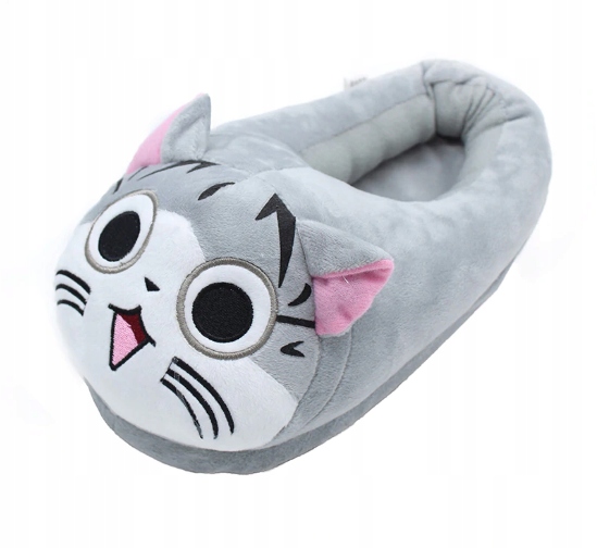 ZIMOWE KAPCIE DOMOWE PANTOFLE PEŁNE KOT PLUSZOWE Wysokość wysokie