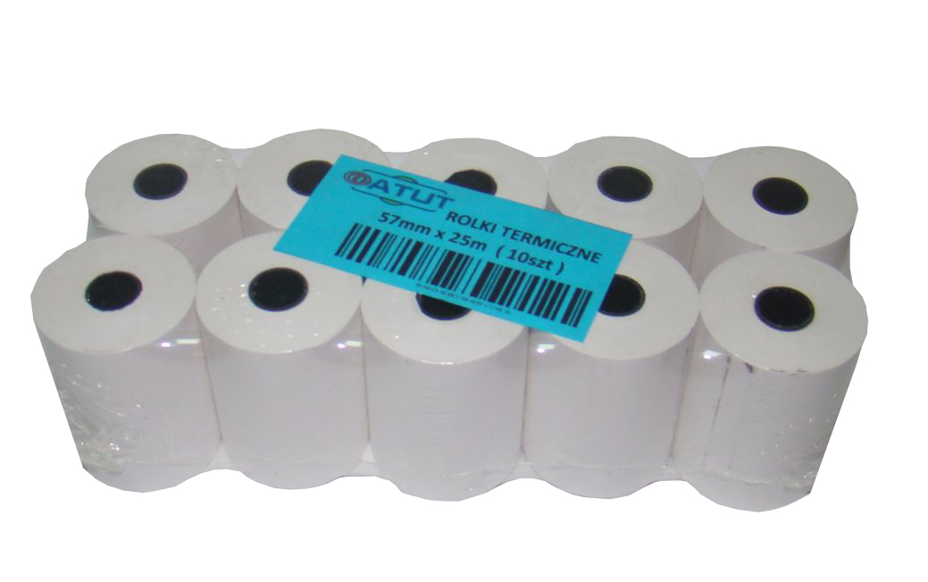 

Rolki do kasy termiczne 57x25m 10szt Markowe