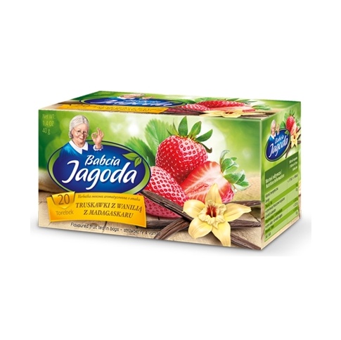 Levně 13X Babcia Jagoda Expresní Čaj Ovocná Jahoda Vanilka 20
