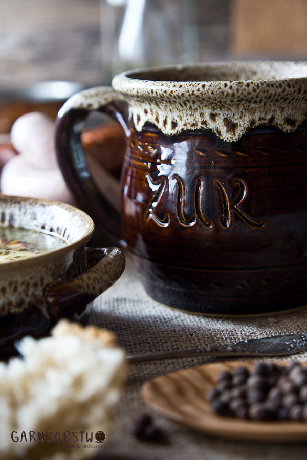 

garnek, dzbanek, gliniany , kamionka , do żuru 1l