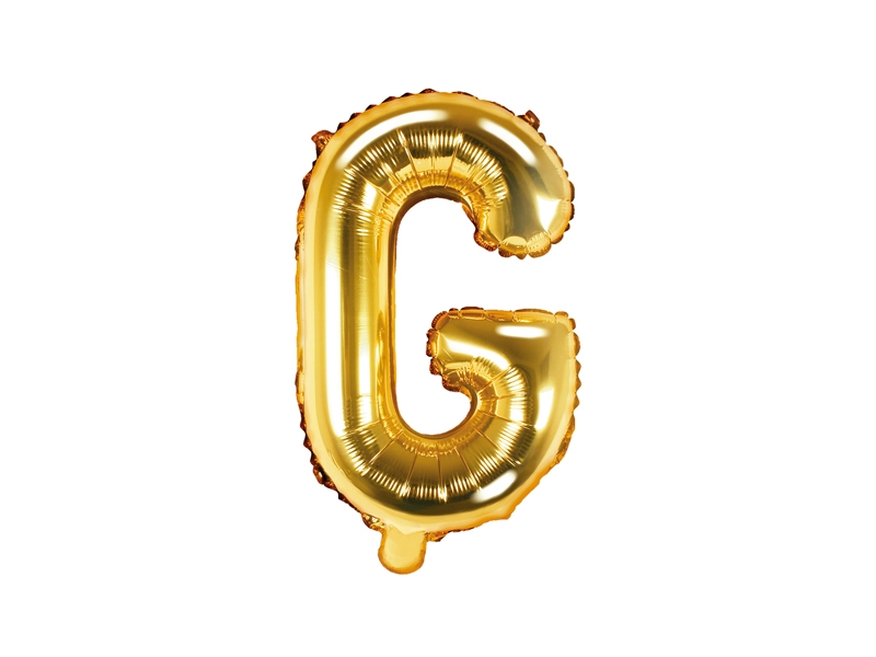 

Balon foliowy Litera "g" 35cm, złoty