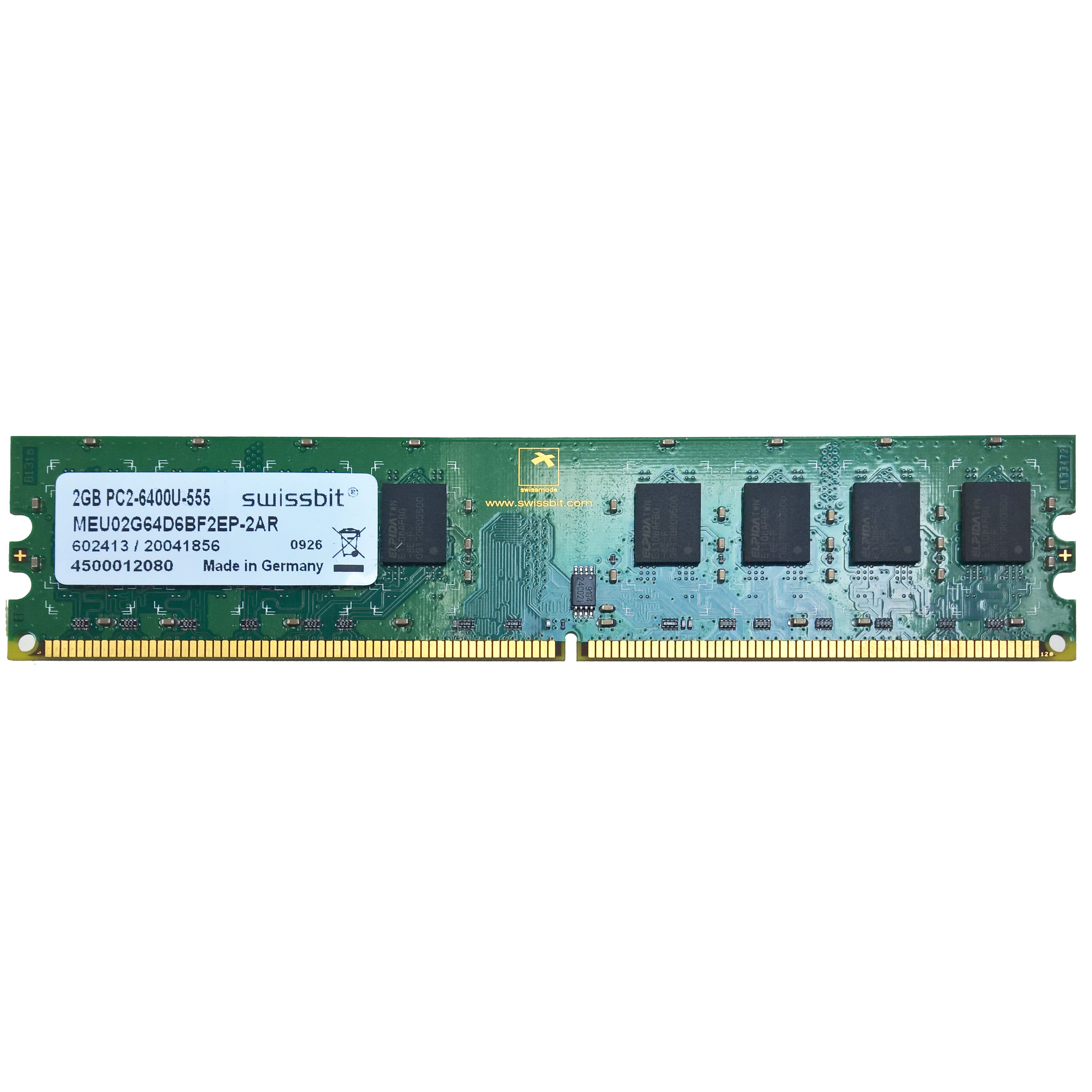 2GB 800 PC6400 SWISSBIT 100% OK YjH