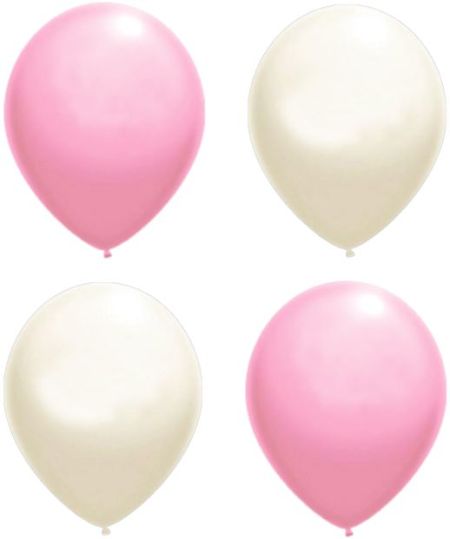 

Duże Balony Białe Różowe 30cm Wesele Ślub 50szt
